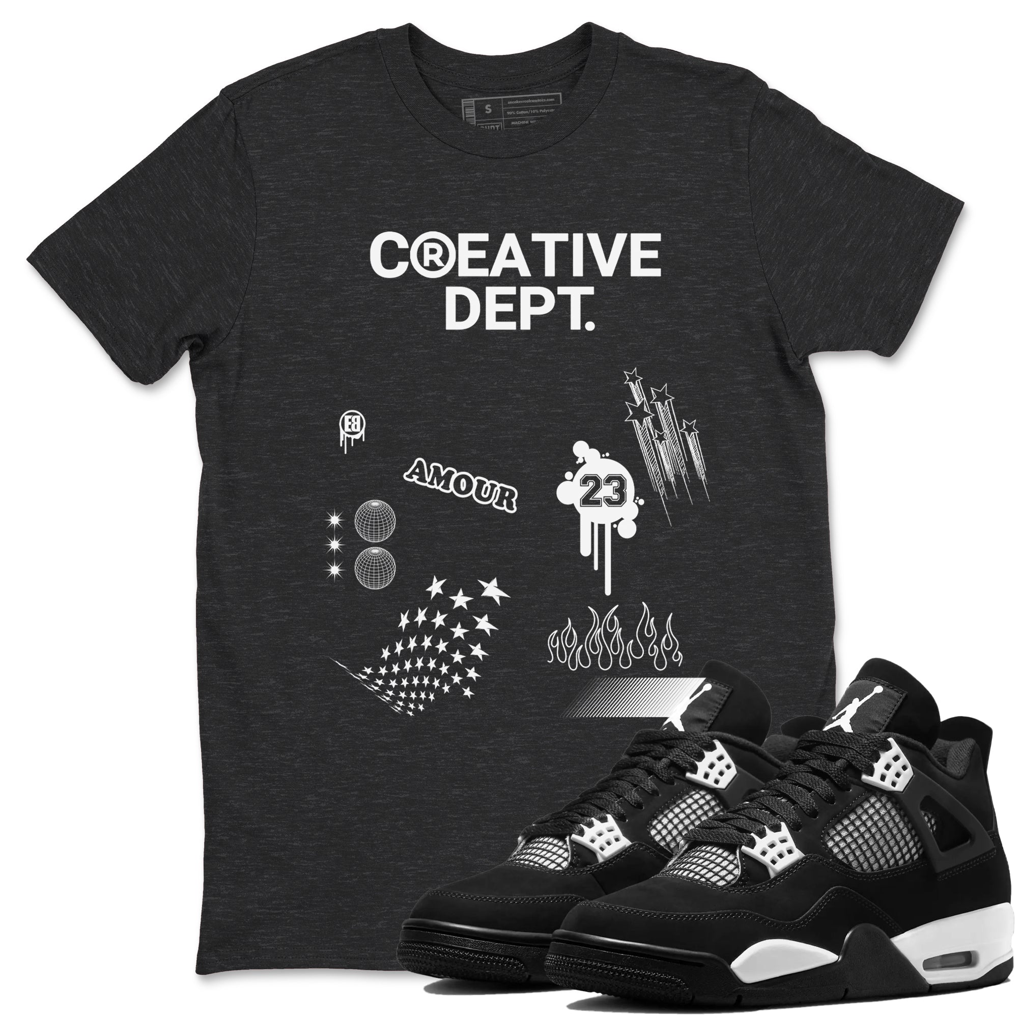 Creative Dept Sneaker Tees - Air Jordan 4 White Thunder