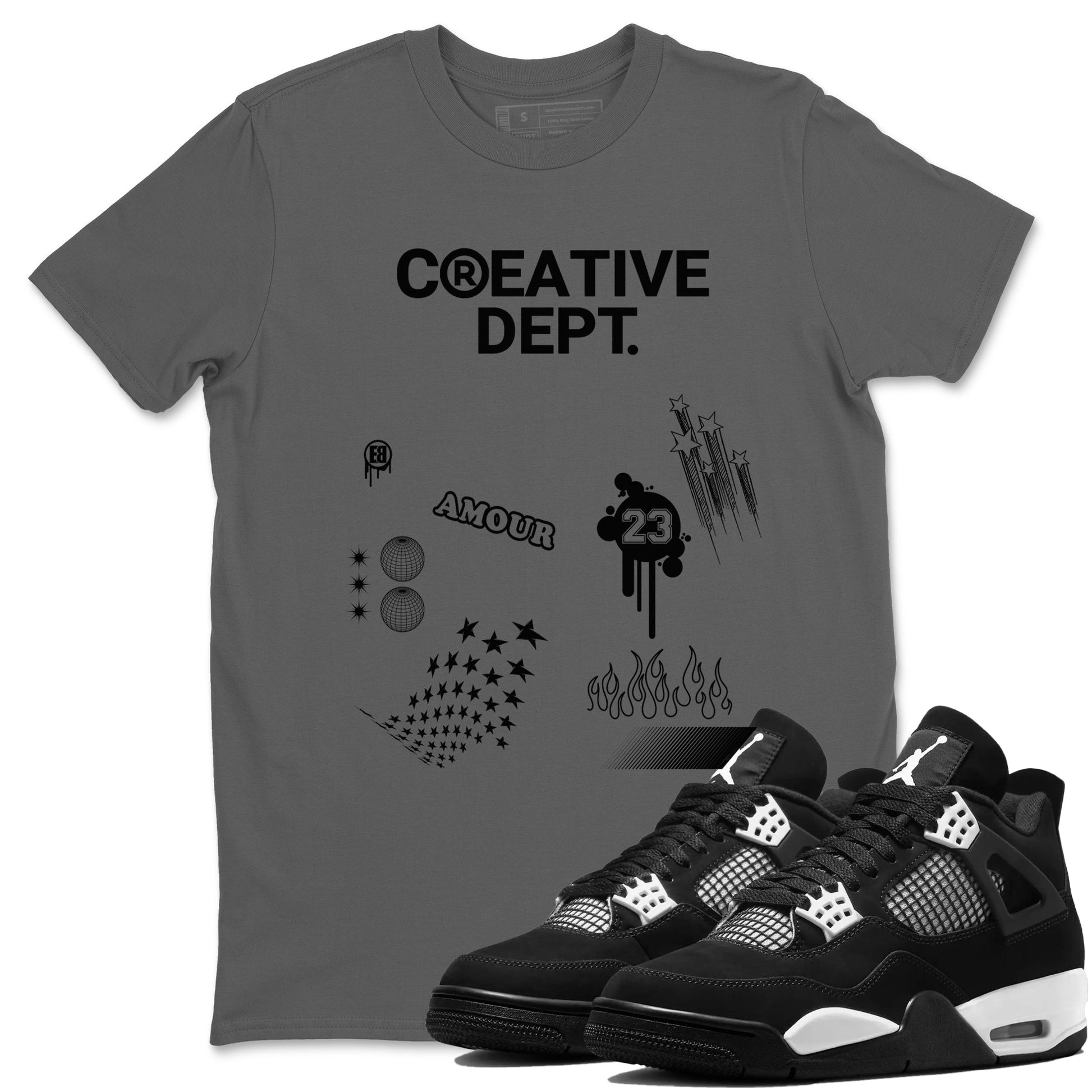 Creative Dept Sneaker Tees - Air Jordan 4 White Thunder