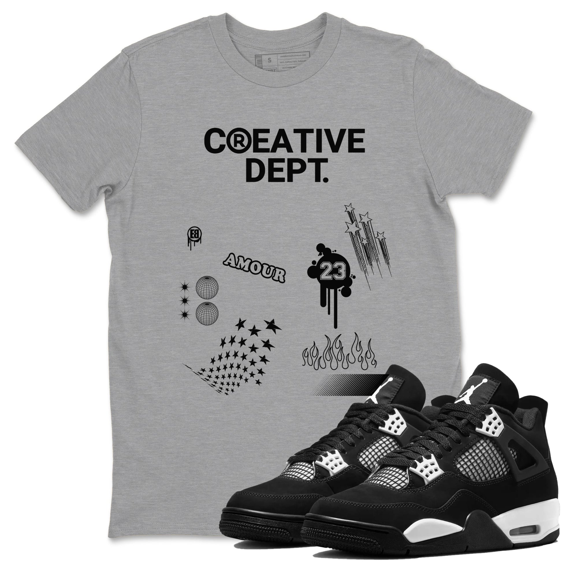 Creative Dept Sneaker Tees - Air Jordan 4 White Thunder