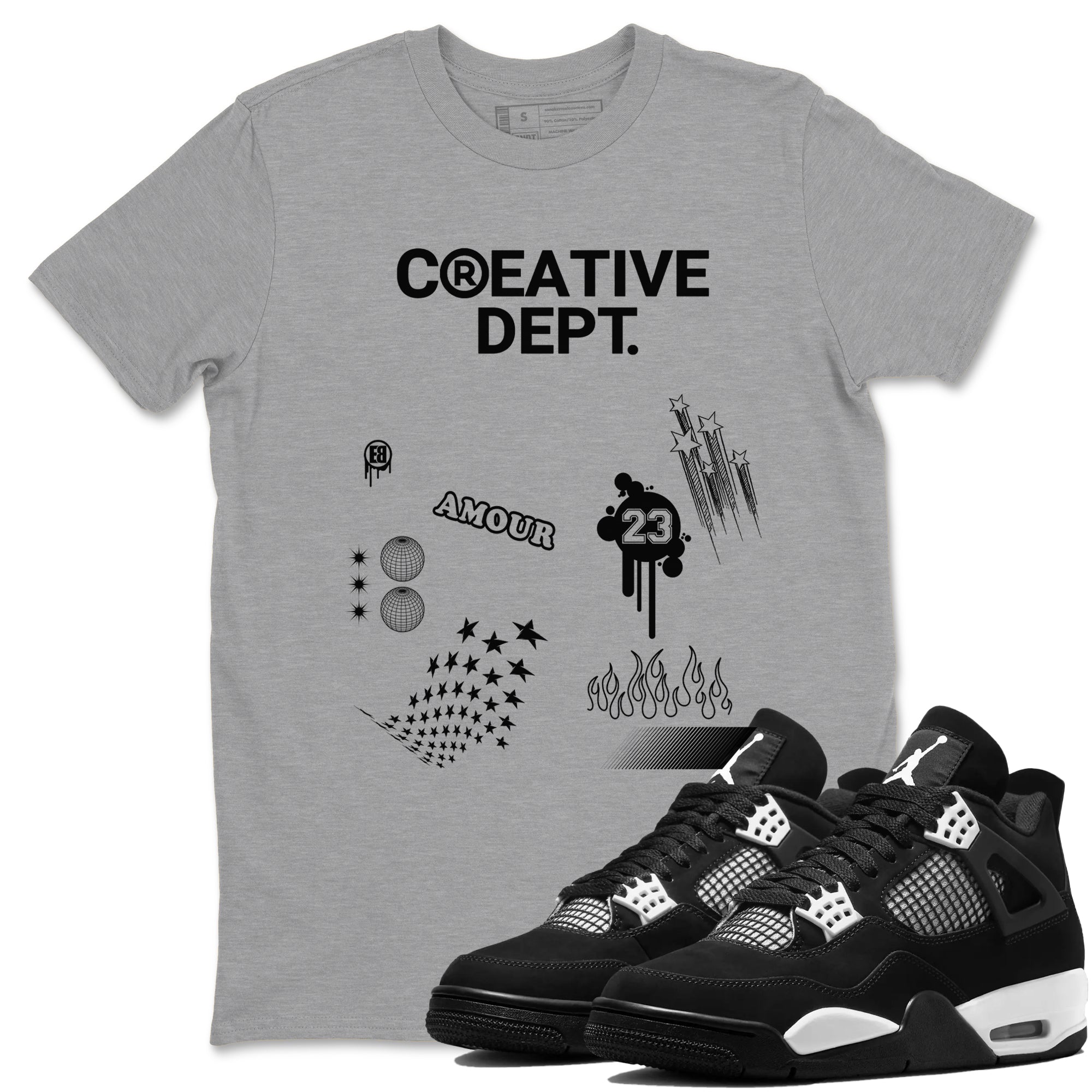 Creative Dept Sneaker Tees - Air Jordan 4 White Thunder