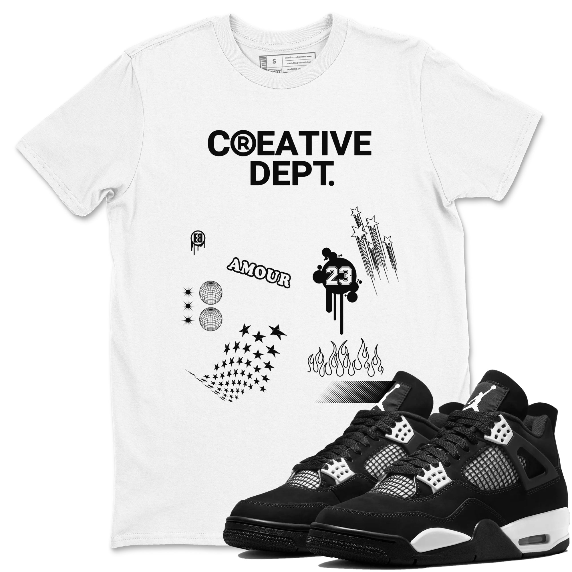 Creative Dept Sneaker Tees - Air Jordan 4 White Thunder