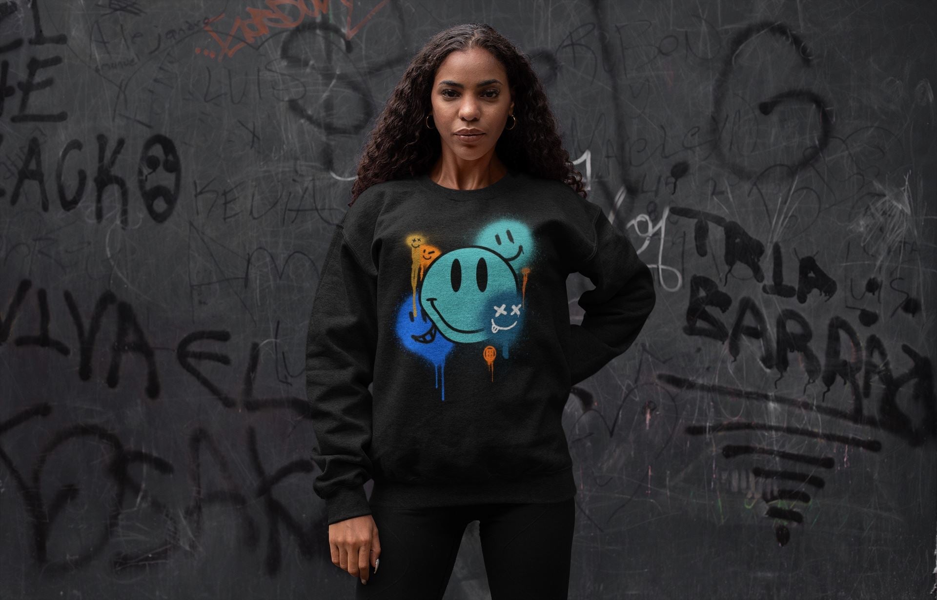 Smile Painting Unisex Tops - Yeezy 700 Faded Azure