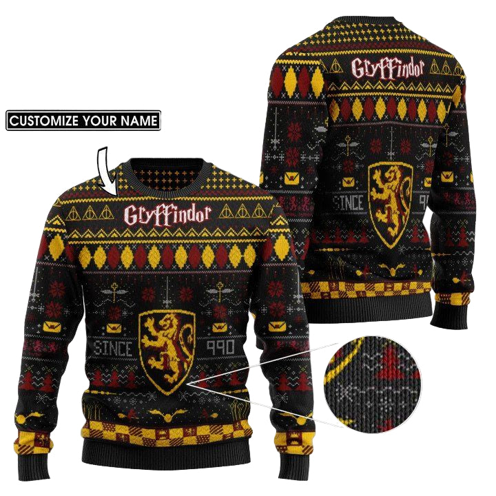 Custom Name Gryffindor Harry Potter Ugly Sweater ? Usalast