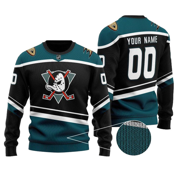 Custom Name Number Anaheim Ducks Nhl Limited Premium Sweater ? Usalast