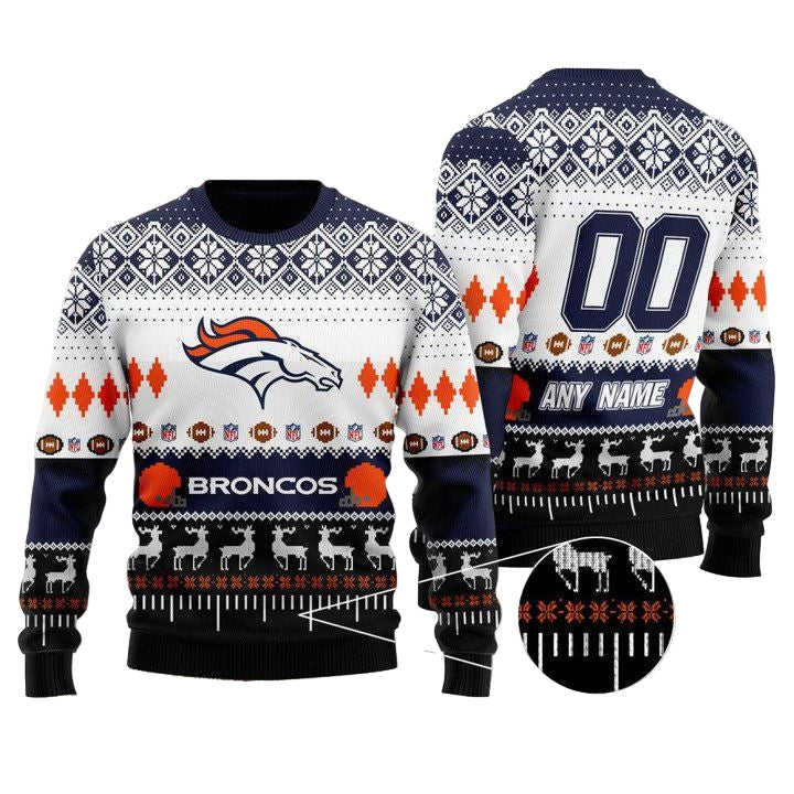 Custom Name Number Nfl Detroit Lions Playing Field Ugly Christmas Sweater ? Usalast