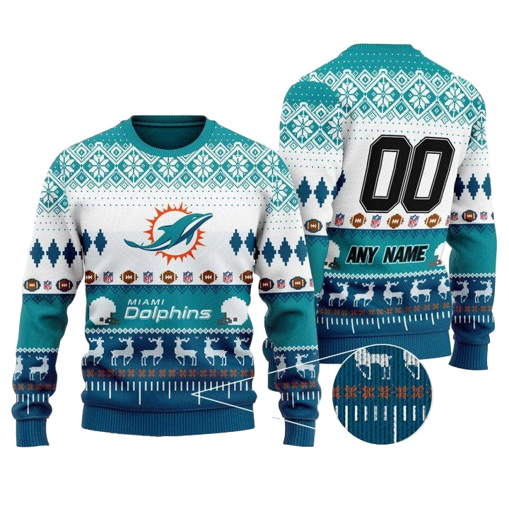 Custom Name Number Nfl Minnesota Vikings Playing Field Ugly Christmas Sweater ? Usalast