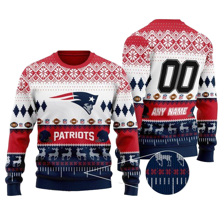 Custom Name Number Nfl New York Giants Playing Field Ugly Christmas Sweater ? Usalast