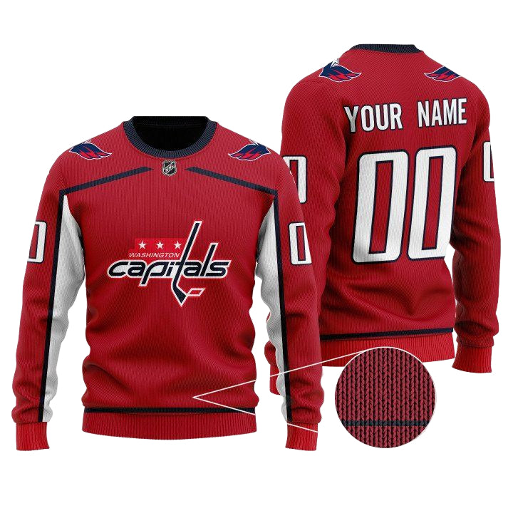 Custom Name Number Nhl Washington Capitals Red Sweater ? Usalast