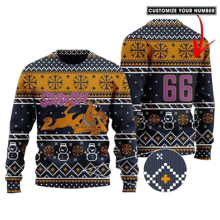 Custom Number Scooby Doo Ugly Knitted Sweater ? Usalast