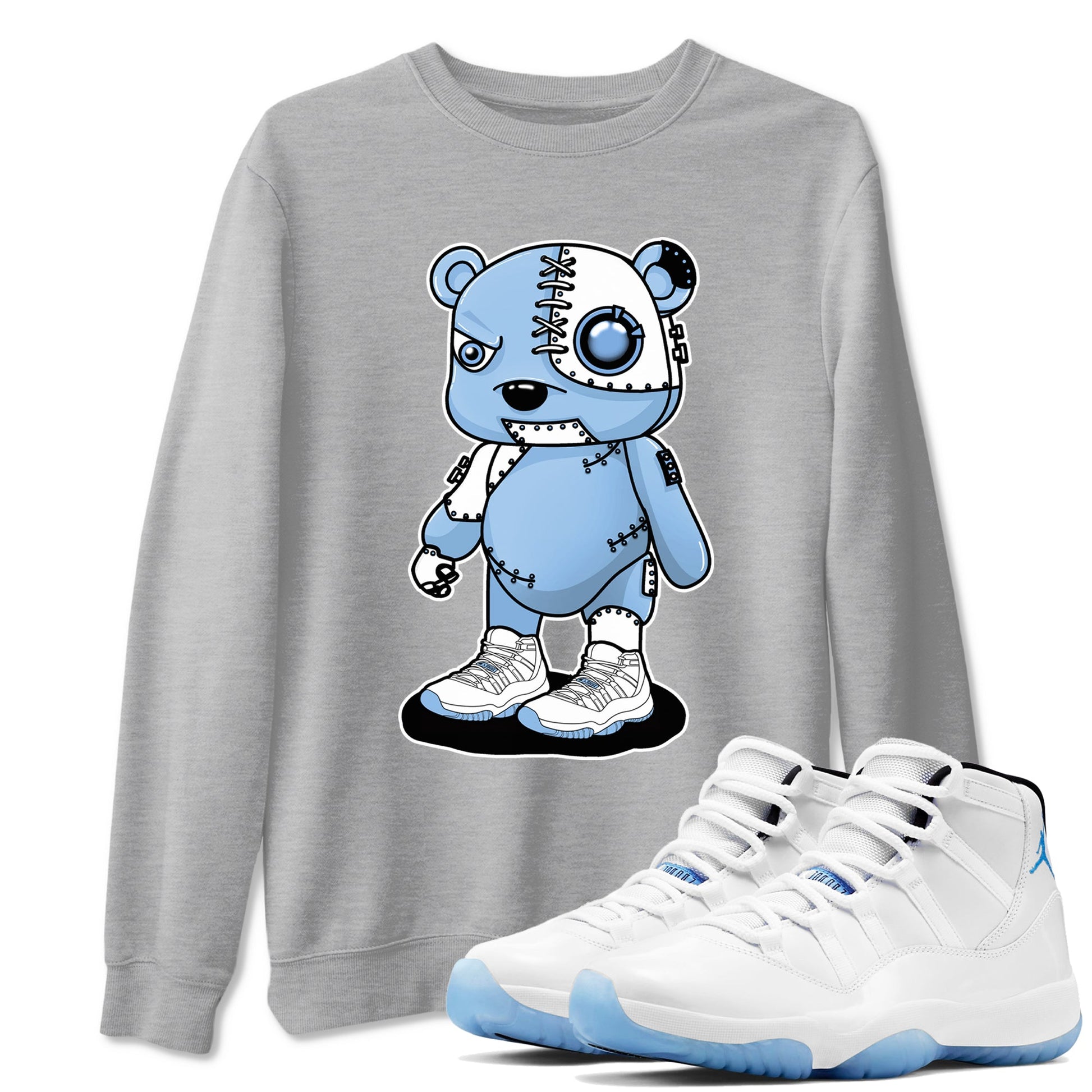 Cyborg Bear Sneaker Tees - Air Jordan 11 Legend Blue