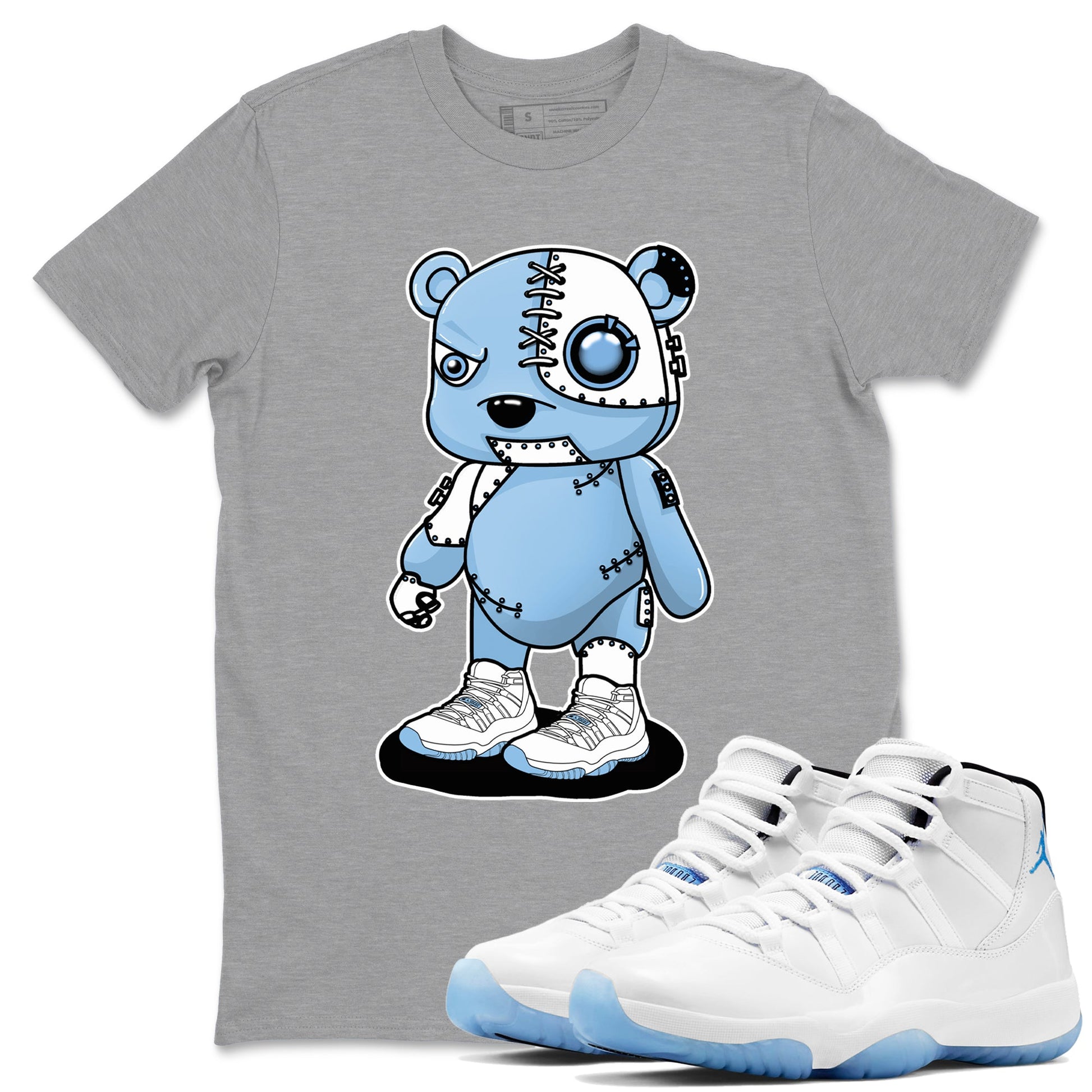 Cyborg Bear Sneaker Tees - Air Jordan 11 Legend Blue