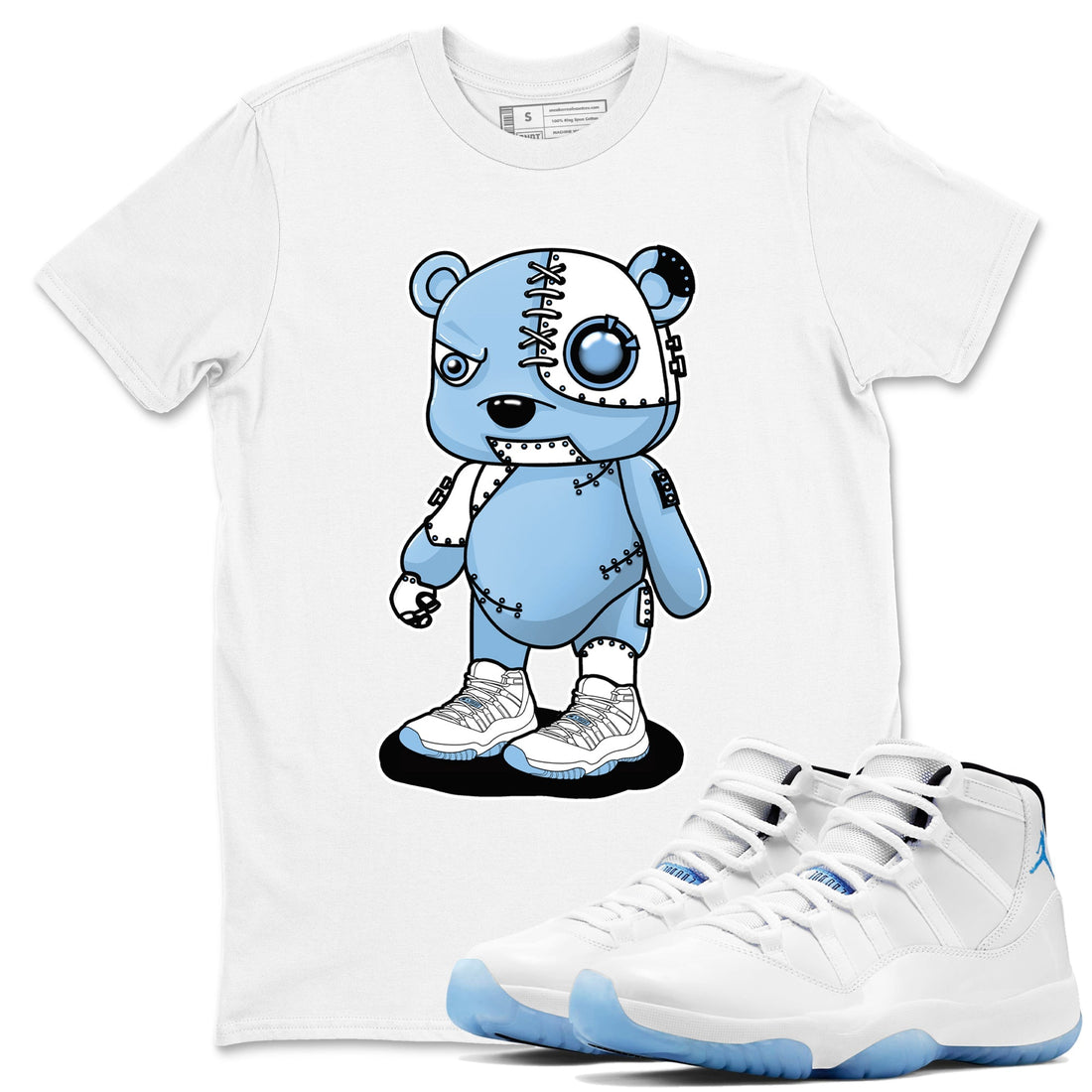 Cyborg Bear Sneaker Tees - Air Jordan 11 Legend Blue