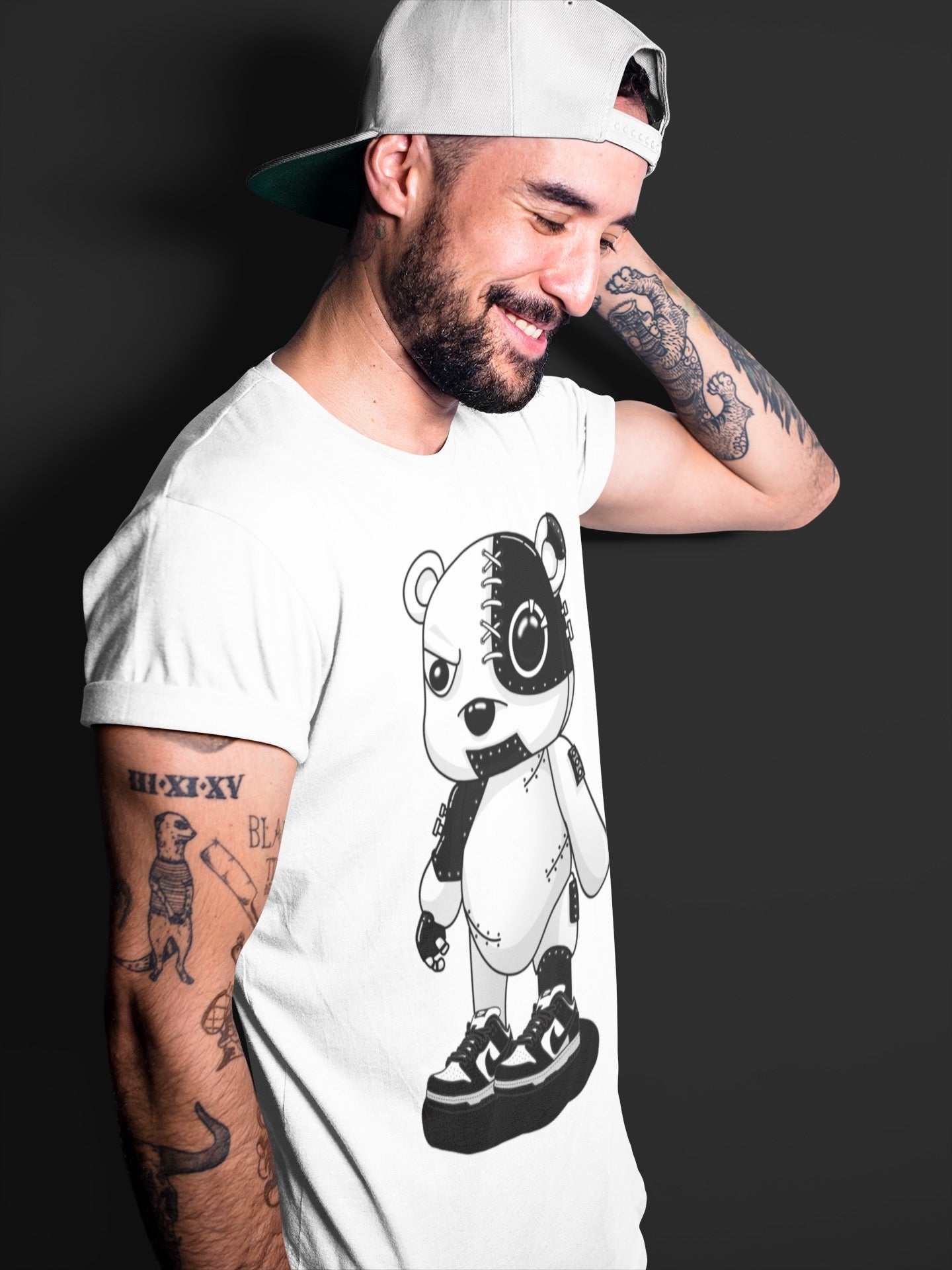 Cyborg Bear Unisex Tops - Dunk Panda