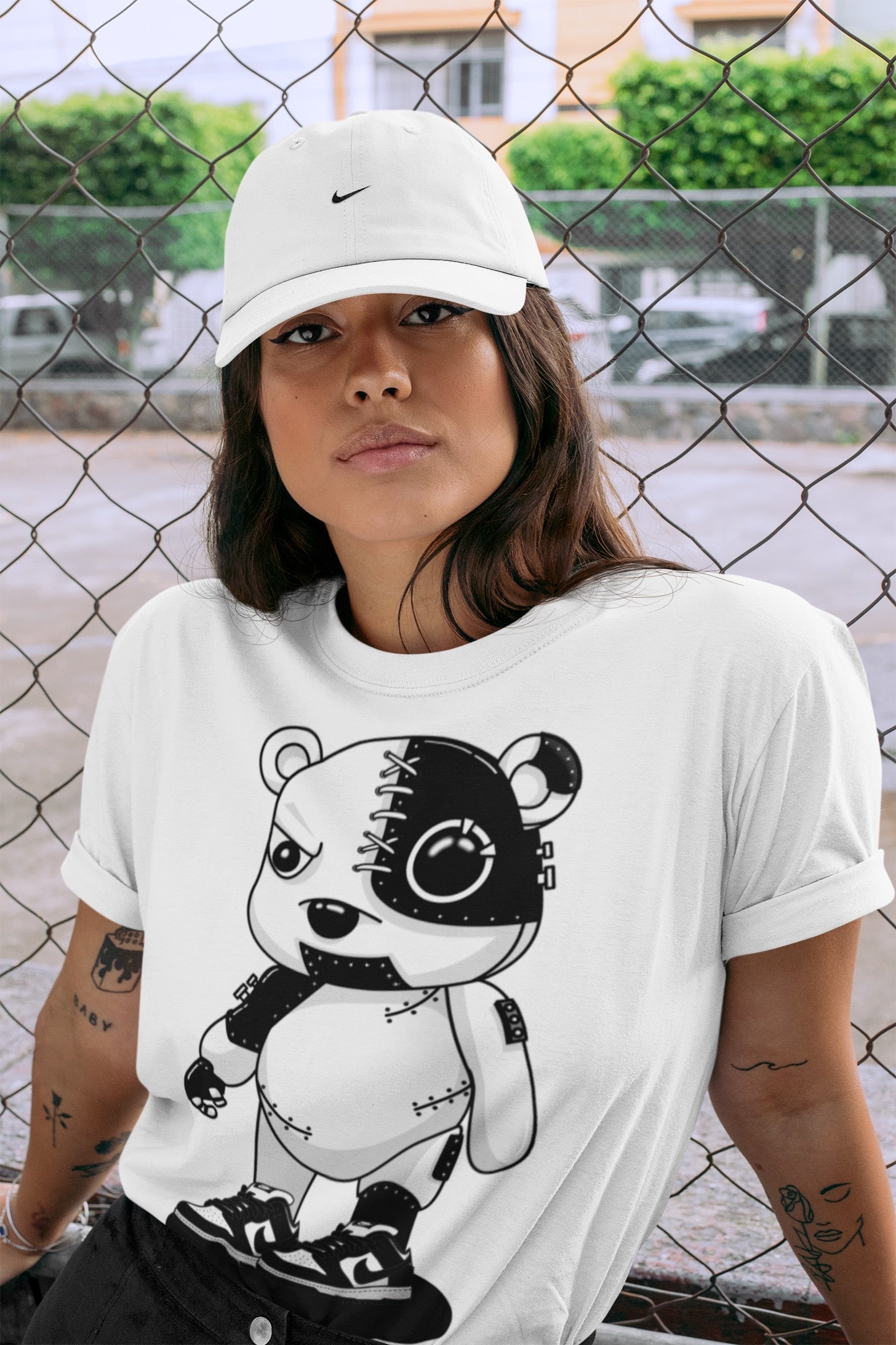 Cyborg Bear Unisex Tops - Dunk Panda