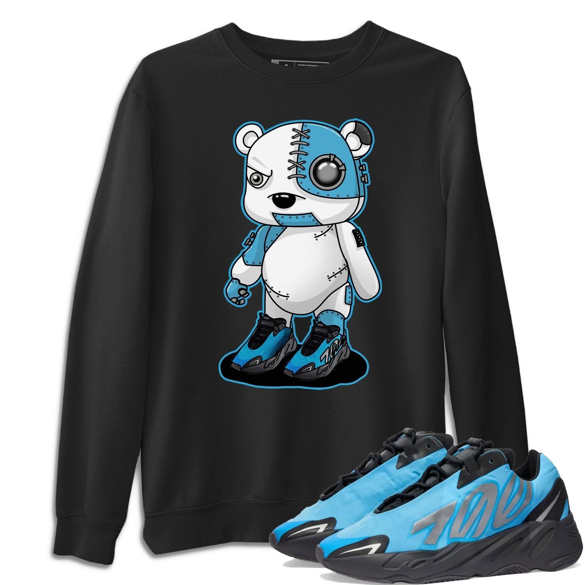 Cyborg Bear Unisex Tops - Yeezy 700 Bright Cyan