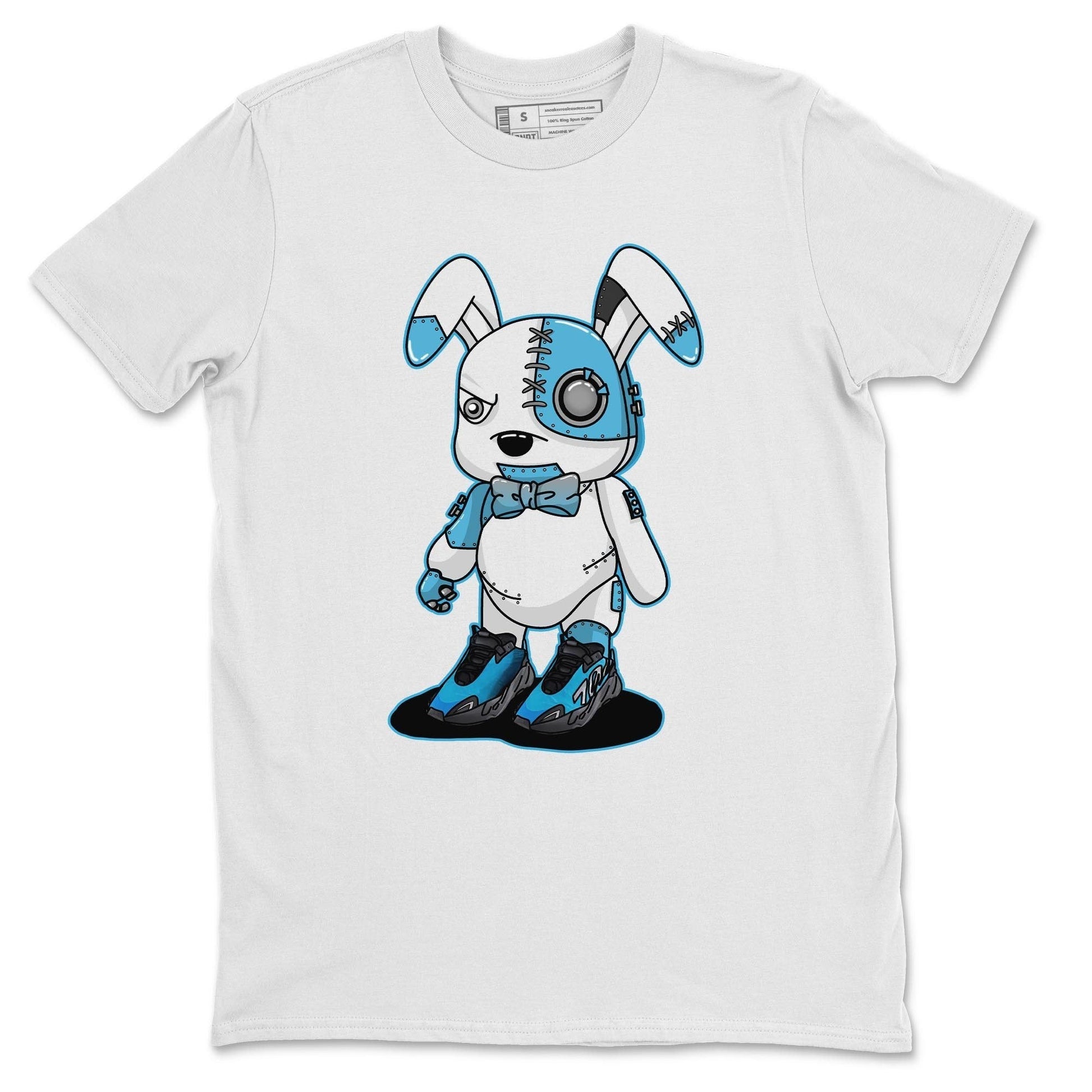 Cyborg Bunny Unisex Tops - Yeezy 700 Bright Cyan
