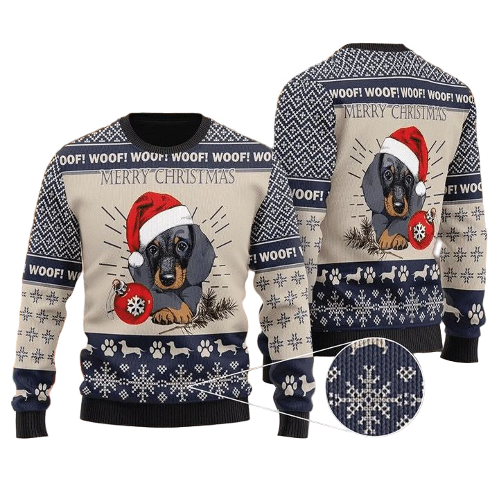 Dachshund Dog Merry Xmas Ugly Christmas Sweater 2022 ? Usalast