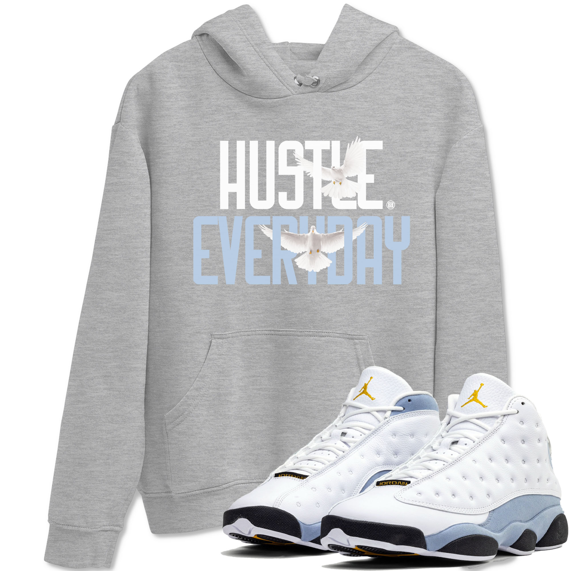 Daily Hustle Sneaker Tees - Air Jordan 13 Blue Grey