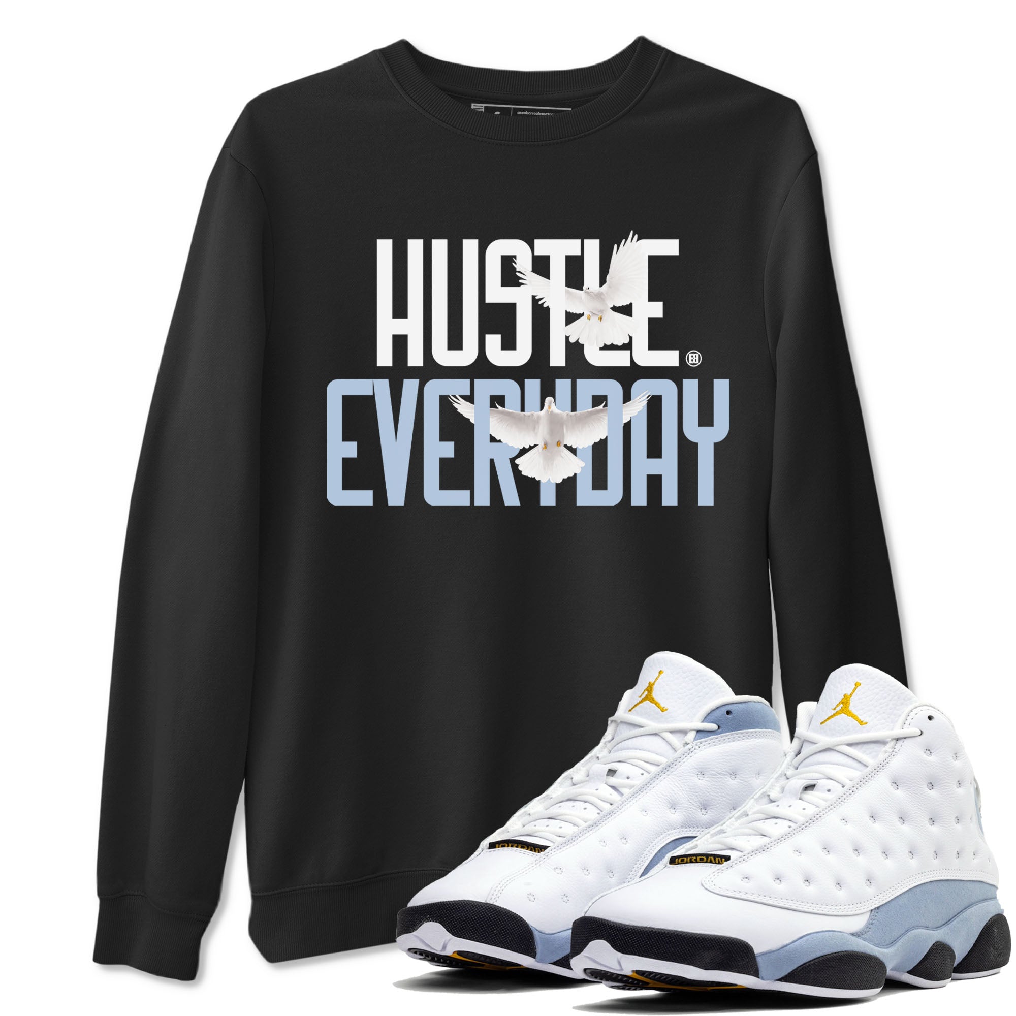 Daily Hustle Sneaker Tees - Air Jordan 13 Blue Grey