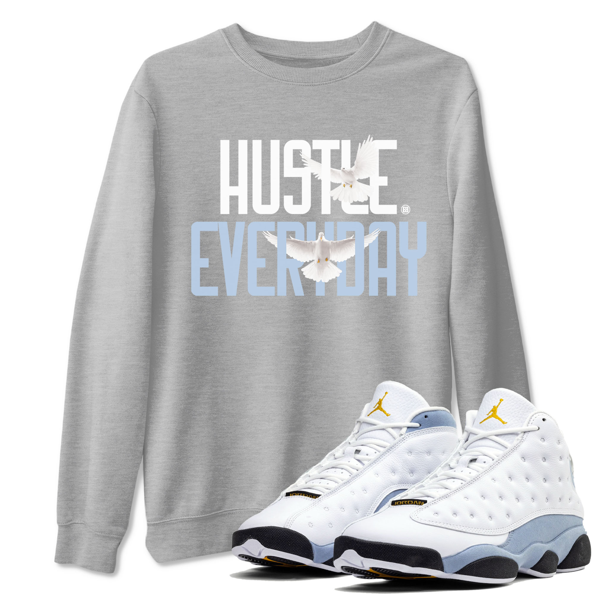 Daily Hustle Sneaker Tees - Air Jordan 13 Blue Grey