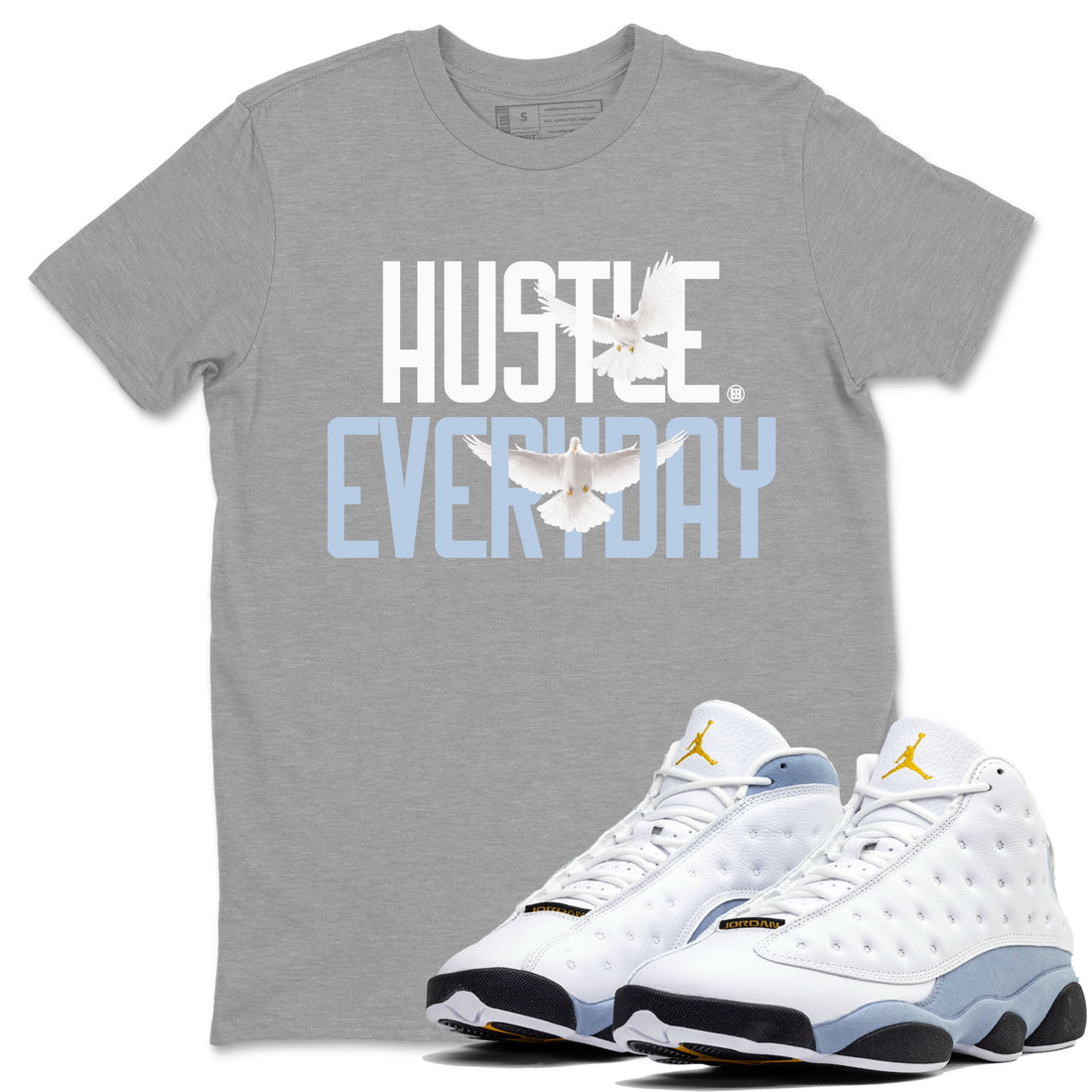 Daily Hustle Sneaker Tees - Air Jordan 13 Blue Grey
