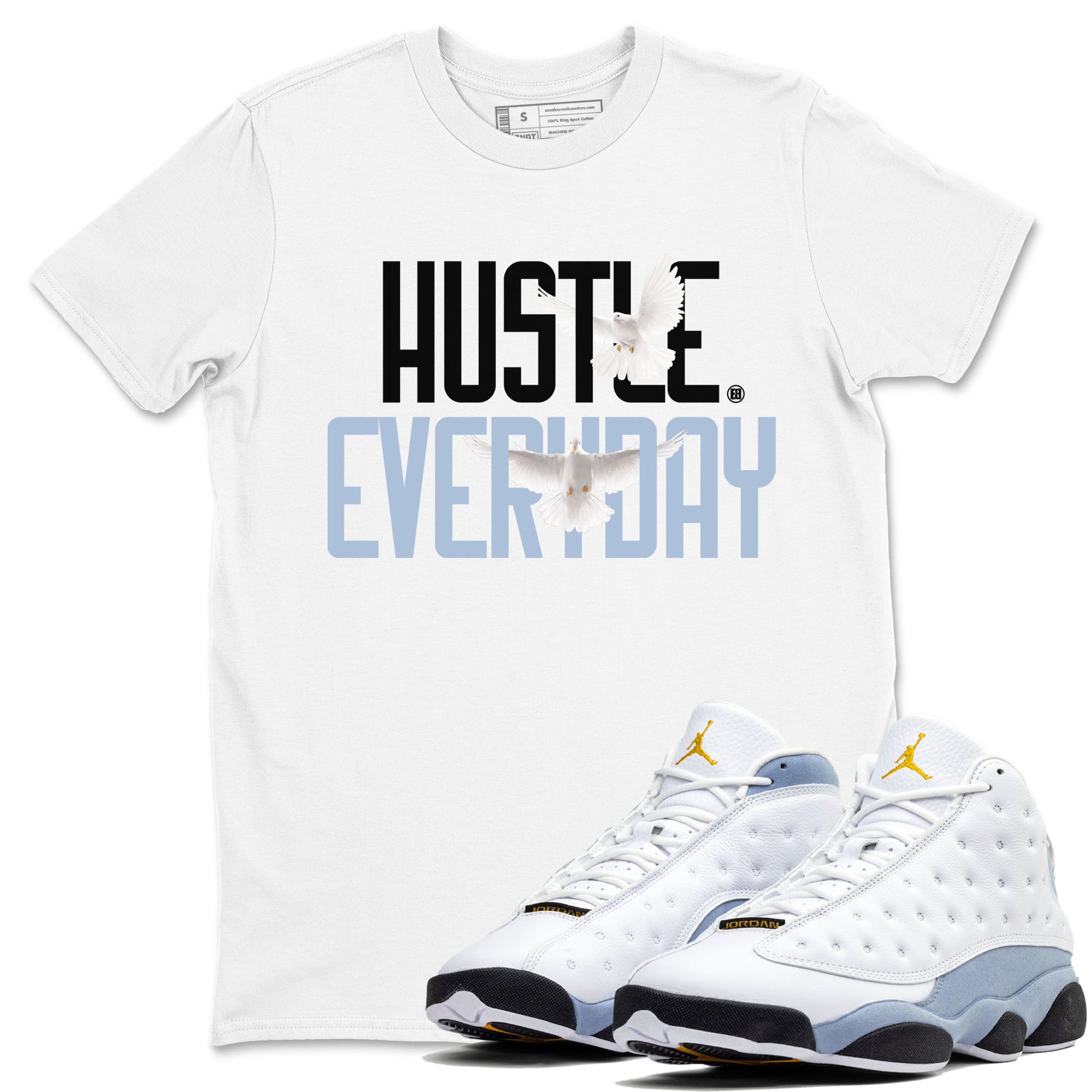 Daily Hustle Sneaker Tees - Air Jordan 13 Blue Grey