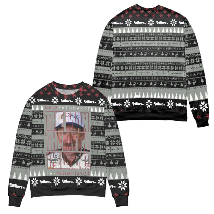 Dale Earnhardt The Man The Myth The Legend Snowflake Pattern Ugly Christmas Sweater ? Usalast