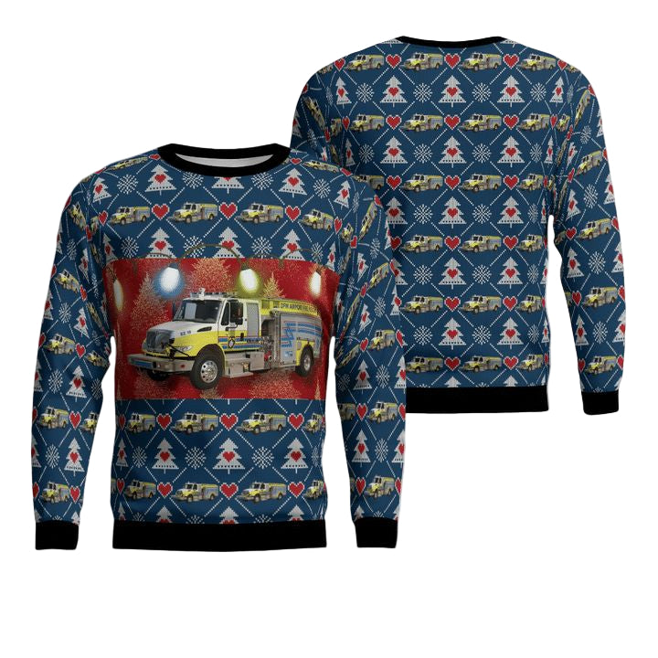 Dallas Fort Worth International AirPort Christmas AOP Sweater ? Usalast