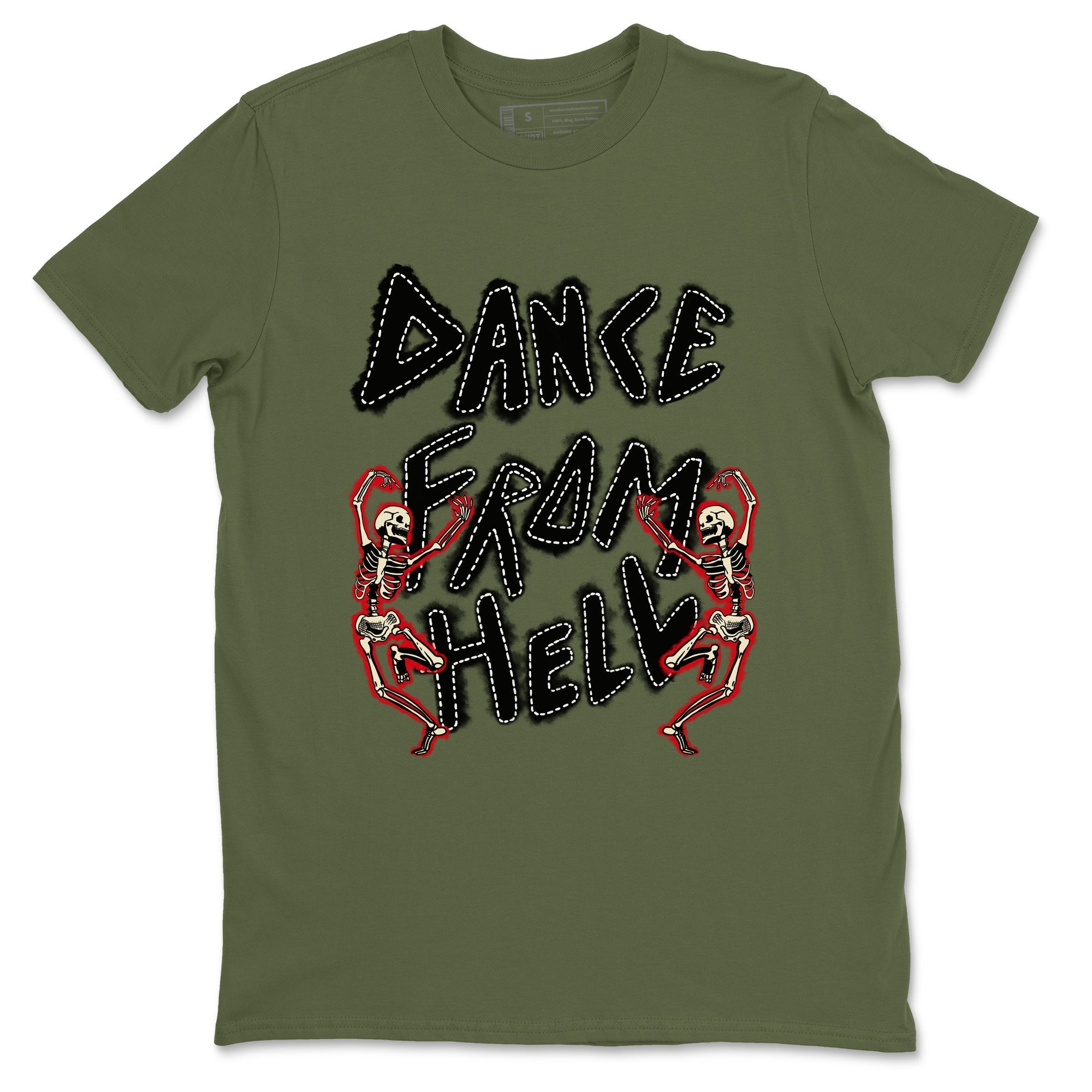 Dance From Hell Sneaker Tees - Air Jordan 1 Travis Scott Medium Olive