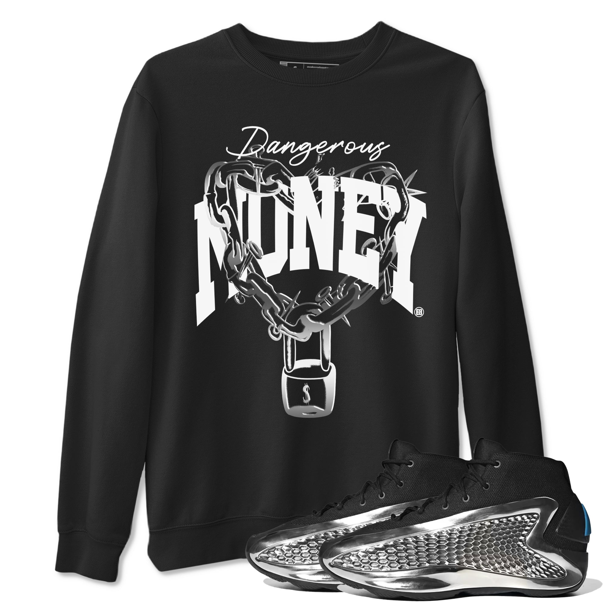 Dangerous Money Sneaker Tees - AE 1 Silver Metallic