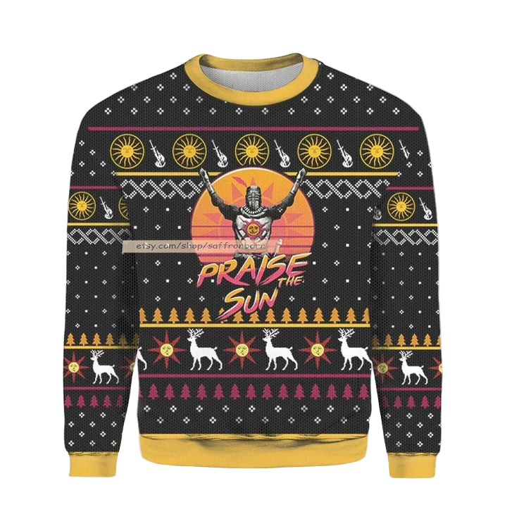 Dark Souls Star Wars Praise The Sun Ugly Christmas 3D Sweater ? Usalast