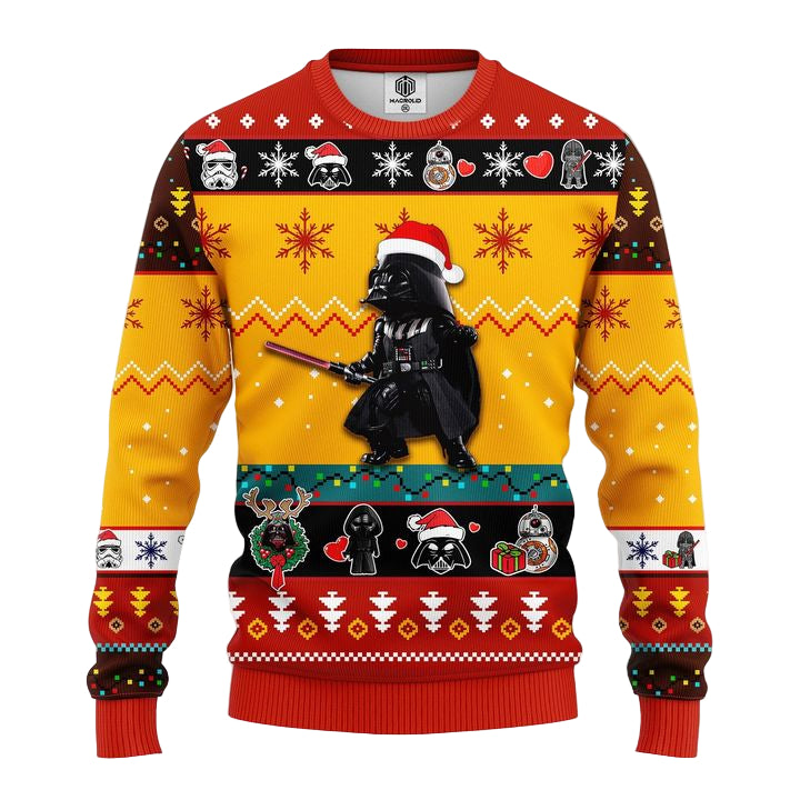 Darth Vader Cute Ugly Christmas Sweater Yellow 1 Amazing Gift Idea Thanksgiving Gift ? Usalast