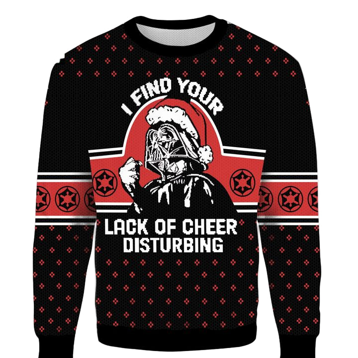 Darth Vader Star Wars I Find Your Lack of Cheer Disturbing Ugly 3D Xmas Sweater ? Usalast