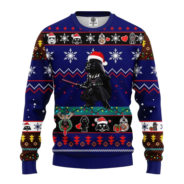 Darth Vader Ugly Christmas Sweater Blue 1 Amazing Gift Idea Thanksgiving Gift ? Usalast