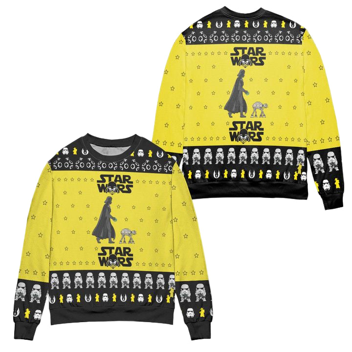 Darth Vader Walking Pet AT-AT Star Wars Ugly Christmas Sweater ? Usalast