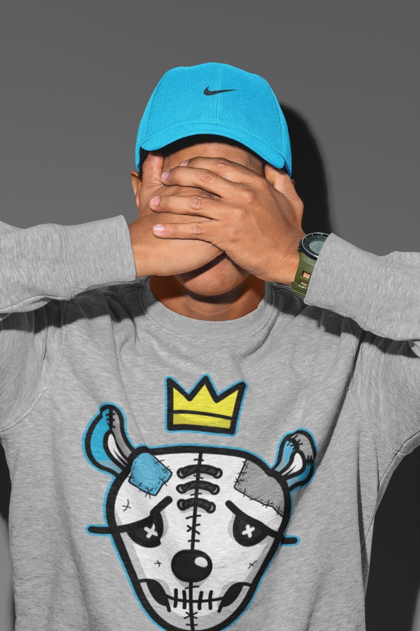 Dead Dolls Face Unisex Tops - Yeezy 700 Bright Cyan
