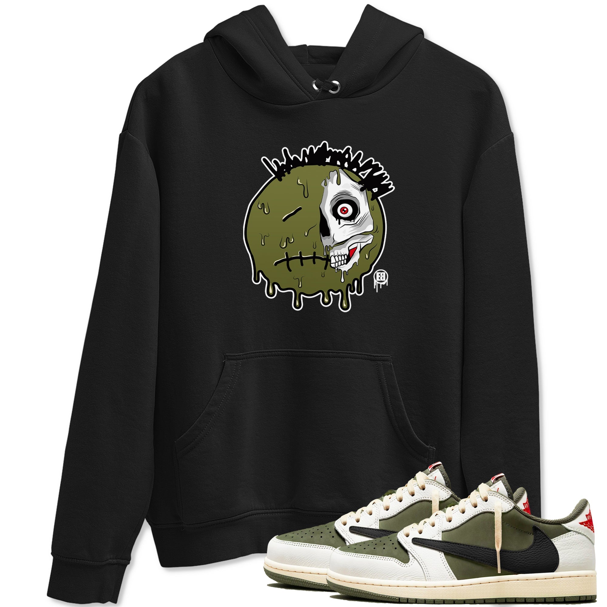 Dead Inside Sneaker Tees - Air Jordan 1 Travis Scott Medium Olive