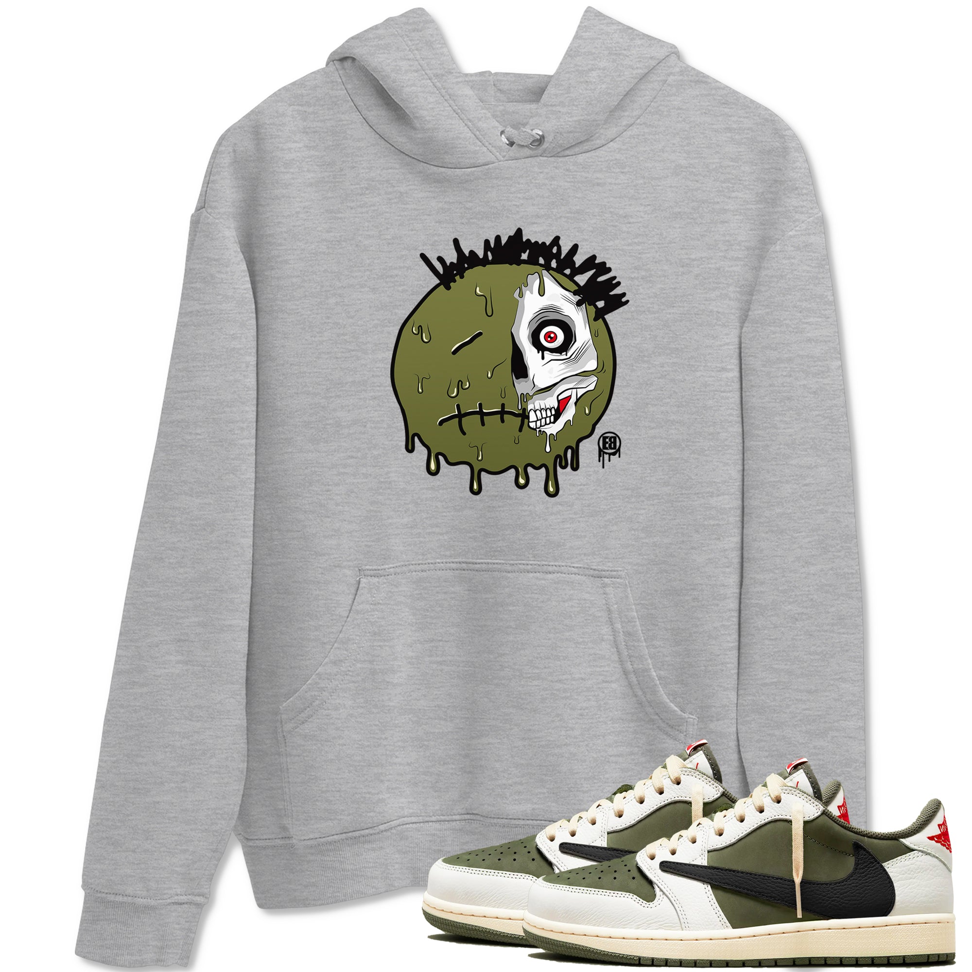 Dead Inside Sneaker Tees - Air Jordan 1 Travis Scott Medium Olive