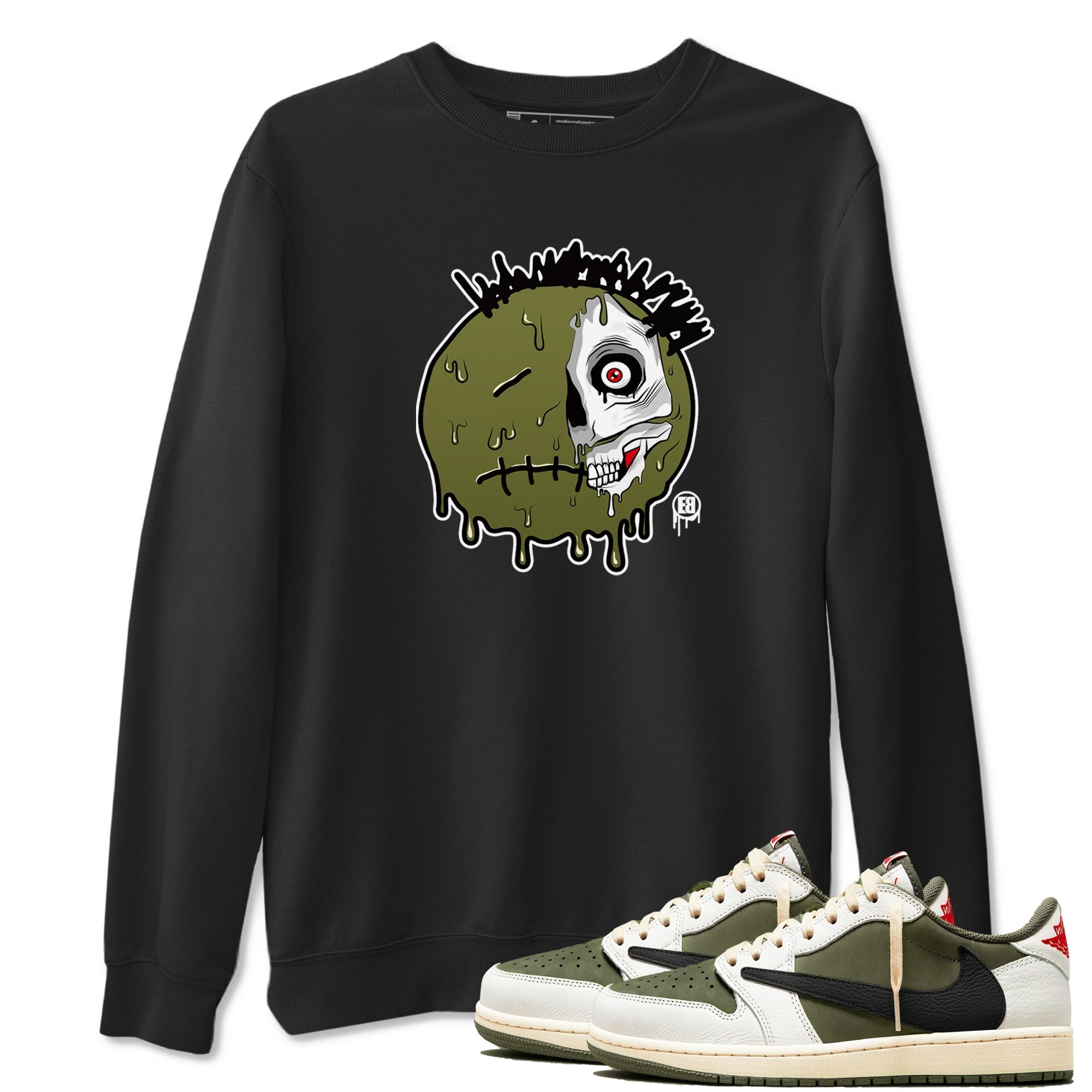 Dead Inside Sneaker Tees - Air Jordan 1 Travis Scott Medium Olive