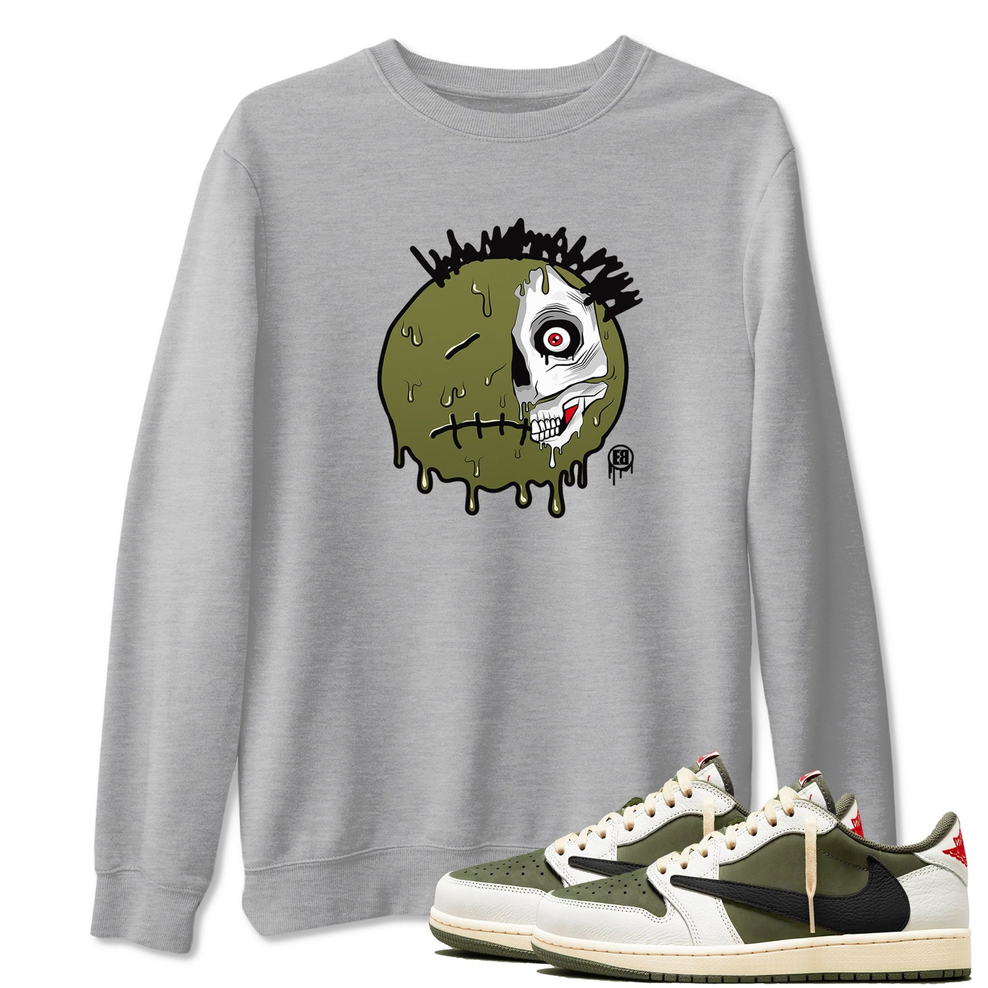 Dead Inside Sneaker Tees - Air Jordan 1 Travis Scott Medium Olive