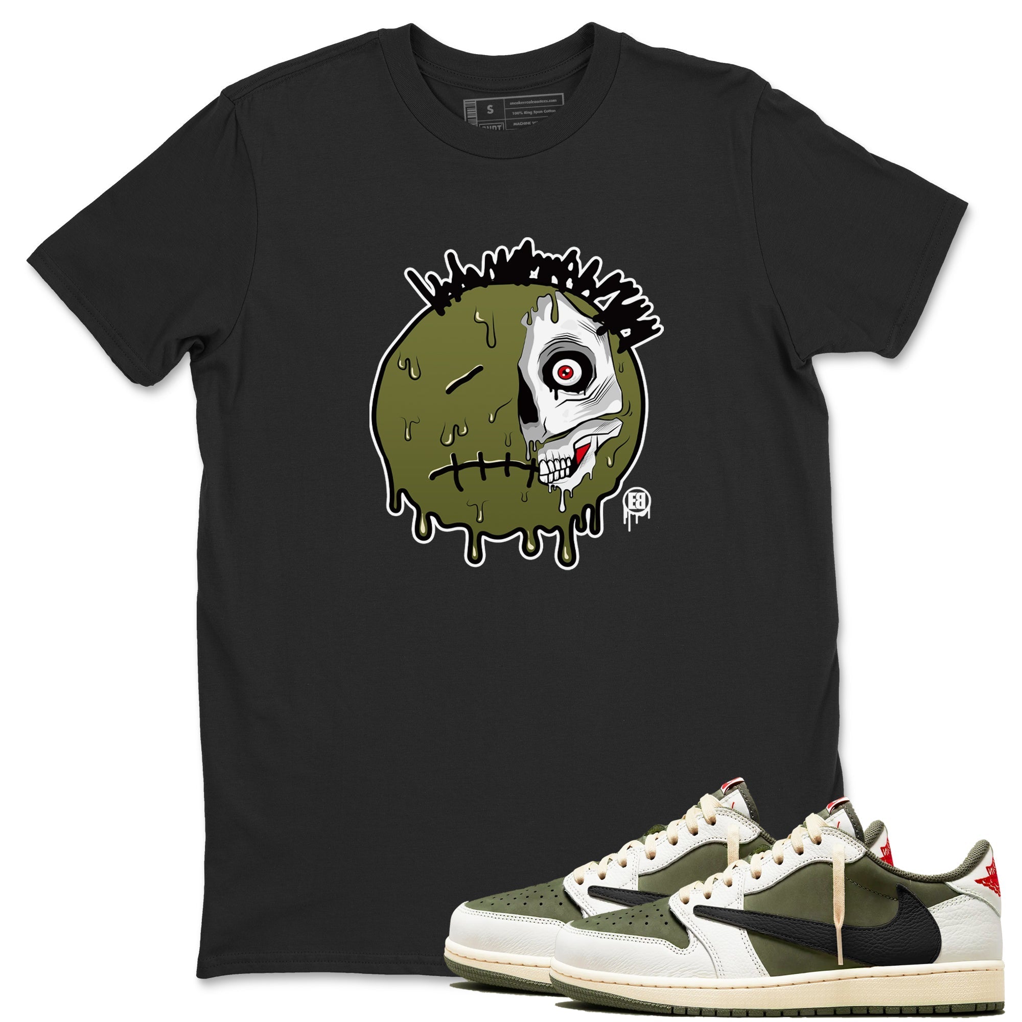 Dead Inside Sneaker Tees - Air Jordan 1 Travis Scott Medium Olive