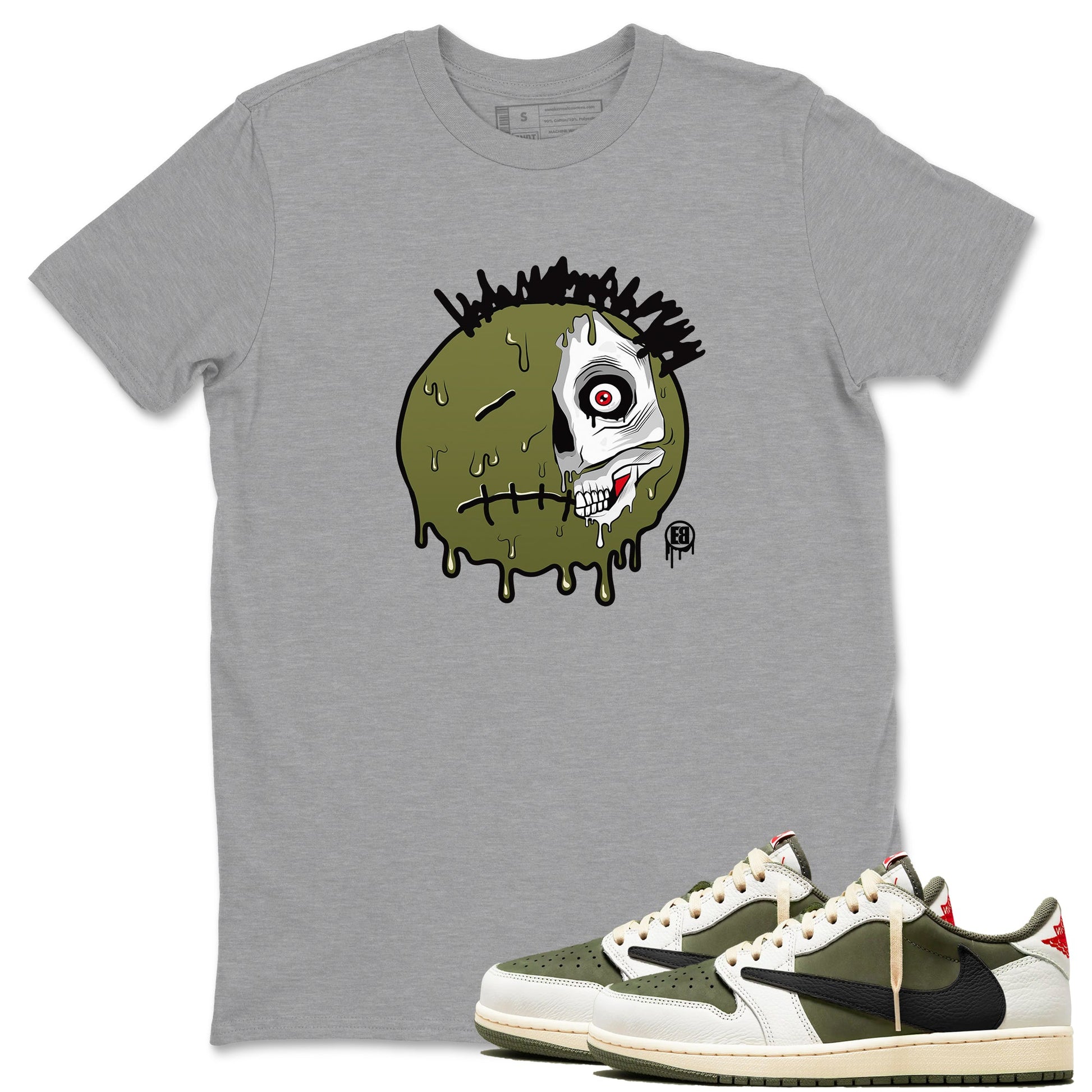 Dead Inside Sneaker Tees - Air Jordan 1 Travis Scott Medium Olive