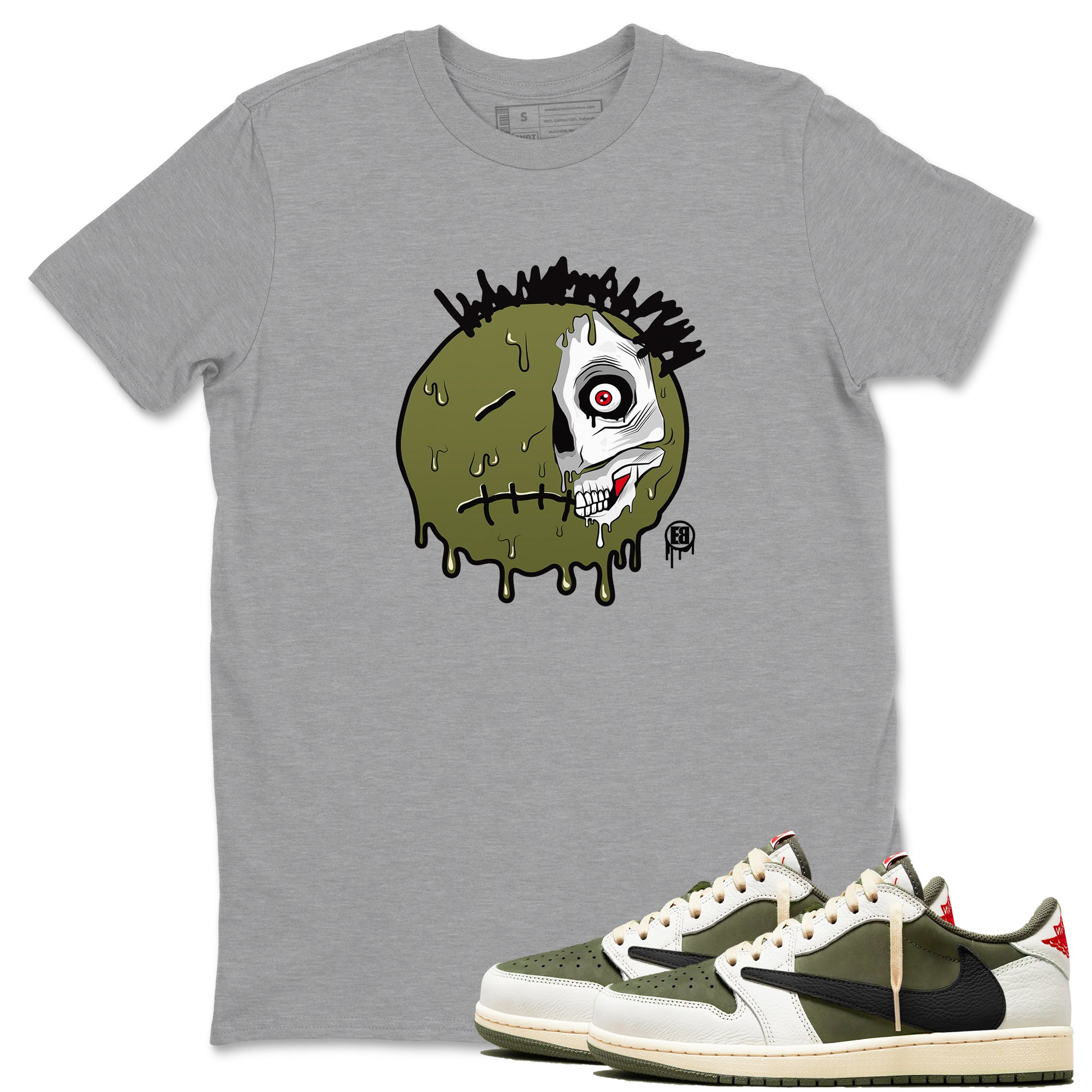 Dead Inside Sneaker Tees - Air Jordan 1 Travis Scott Medium Olive