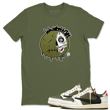Dead Inside Sneaker Tees - Air Jordan 1 Travis Scott Medium Olive