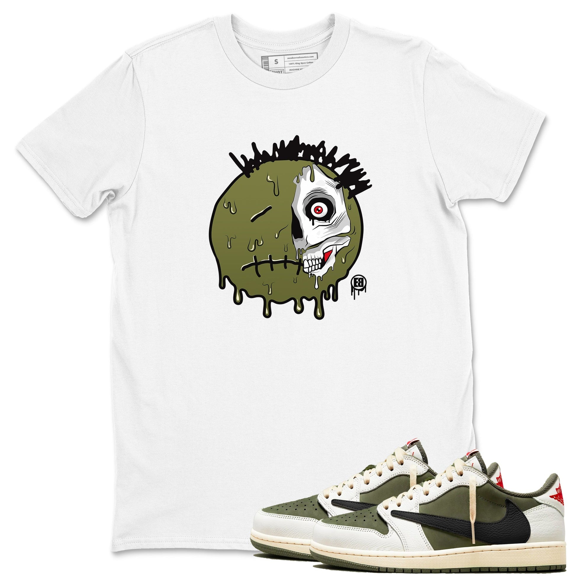 Dead Inside Sneaker Tees - Air Jordan 1 Travis Scott Medium Olive