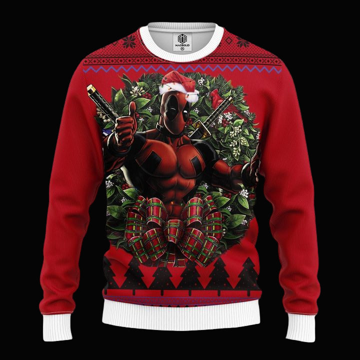 Deadpool Noel Marvel Ugly Christmas Sweater Thanksgiving Gift ? Usalast