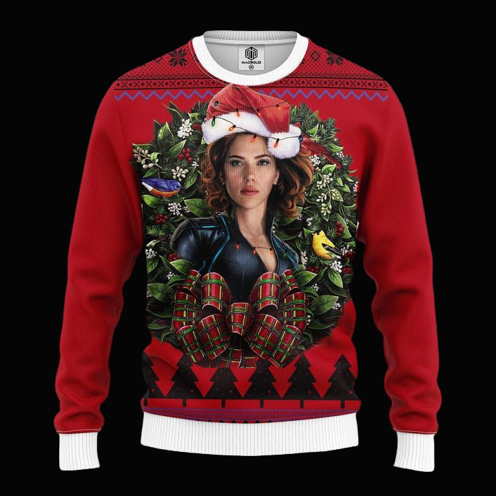 Black Widow Marvel Ugly Christmas Sweater Thanksgiving Gift ? Usalast
