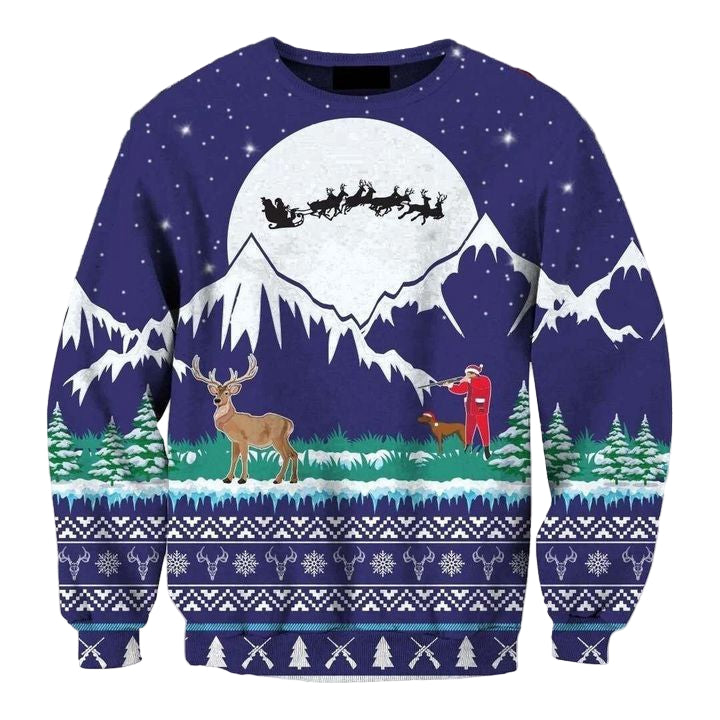 Deer Hunting Christmas Unisex 3D Ugly Christmas Sweater ? Usalast