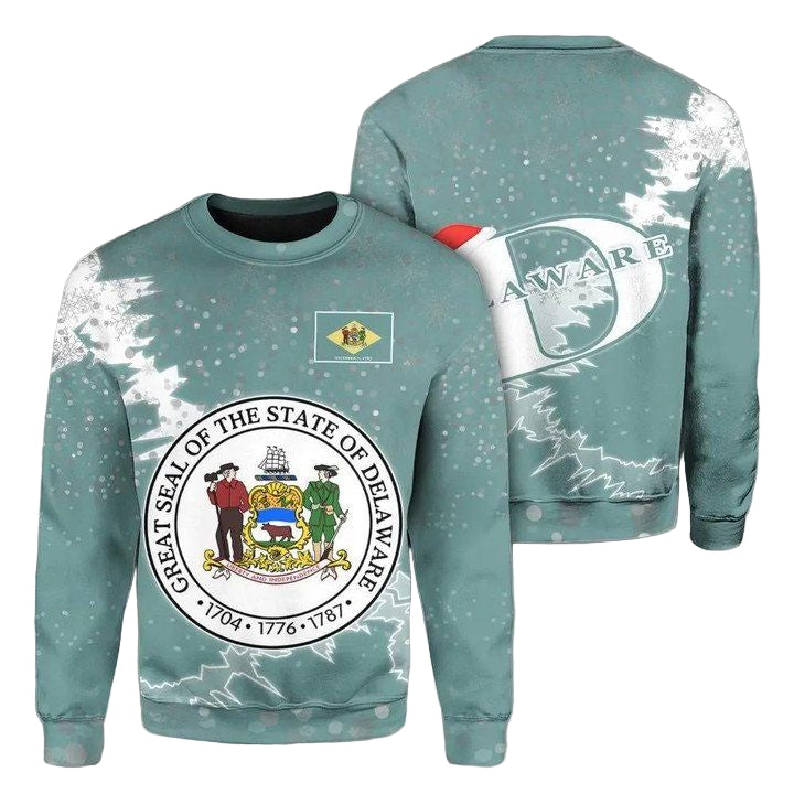 Delaware Christmas Coat Of Arms Sweater X Style J78 ? Usalast