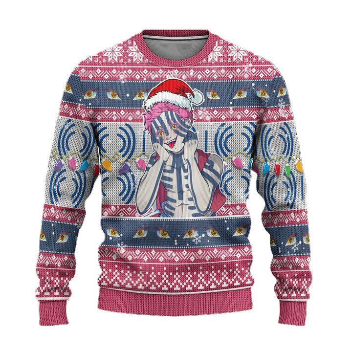 Demon Slayer Akaza Anime Ugly Christmas Sweater Xmas Gift ? Usalast